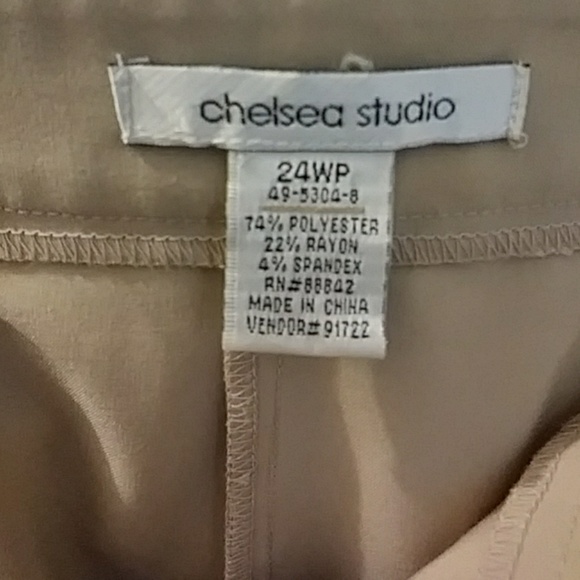 Slacks sz24WP tan. Chelsea studio - Picture 2 of 4